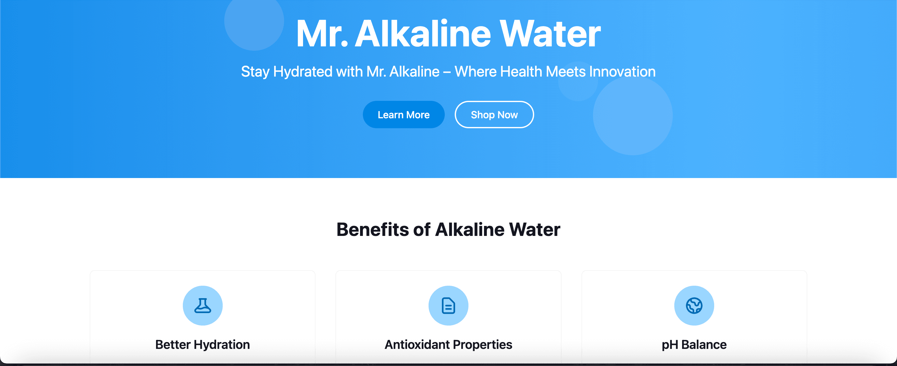 WATER STORE TEMPLATE